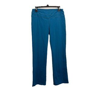 Prana Pull On Teal Blue Pants Bootcut Breathe Size Medium